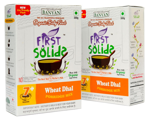 First Solids Organic Baby Porridge - Wheat Dhal (7-24 Months)