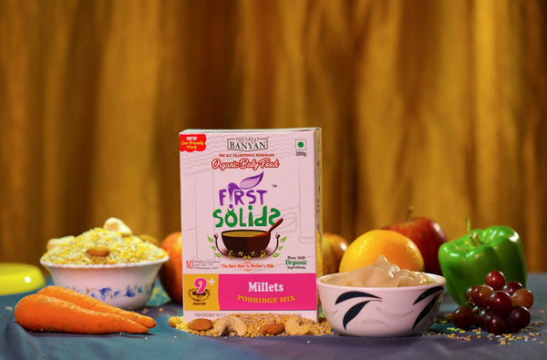 First Solids Organic Millets Porridge & Millets Rice Kichadi Combo Pack of 2 (9-24 Months)