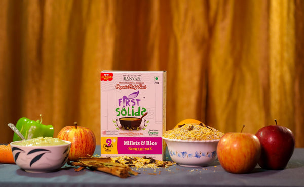 First Solids Organic Millets Porridge & Millets Rice Kichadi Combo Pack of 2 (9-24 Months)