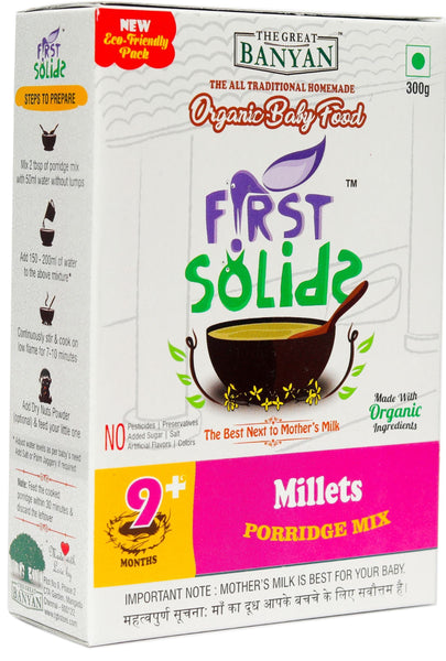 First Solids Organic Baby Porridge - Millets (9-24 Months)