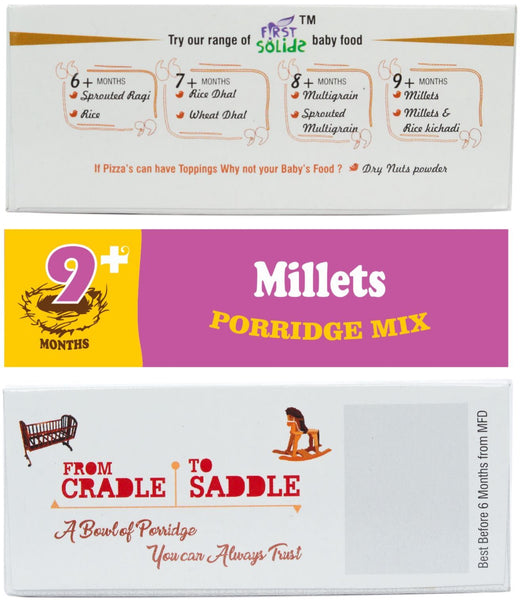 First Solids Organic Baby Porridge - Millets (9-24 Months)