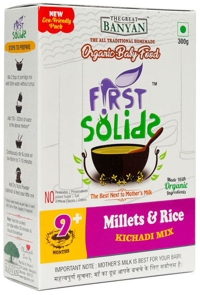 First Solids Organic Baby Kichadi - Millets & Rice (9-24 Months)