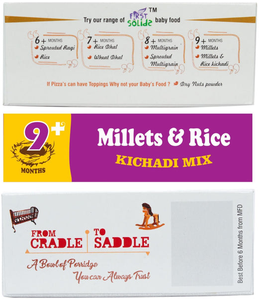 First Solids Organic Baby Kichadi - Millets & Rice (9-24 Months)
