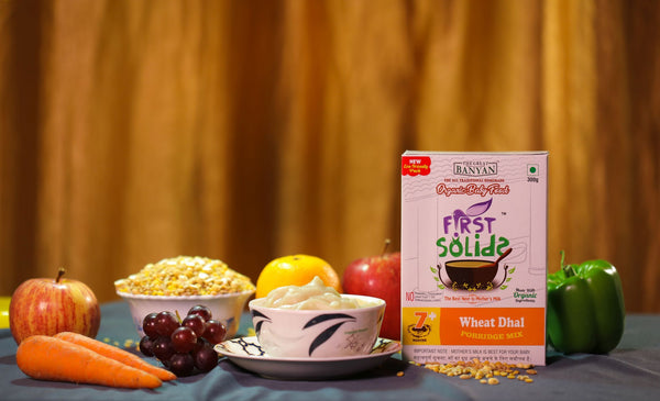 First Solids Organic Baby Porridge - Rice Dhal & Wheat Dhal Combo Pack of 2 (7-24 Months)