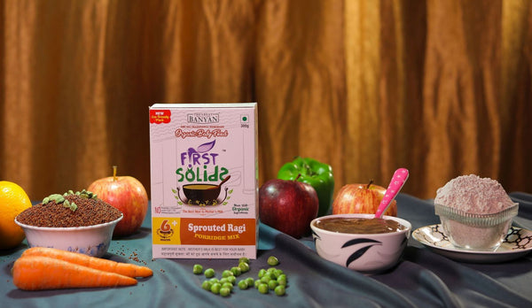First Solids Organic Baby Porridge - Sprouted Ragi & Rice Combo Pack of 2 (6-24 Months)