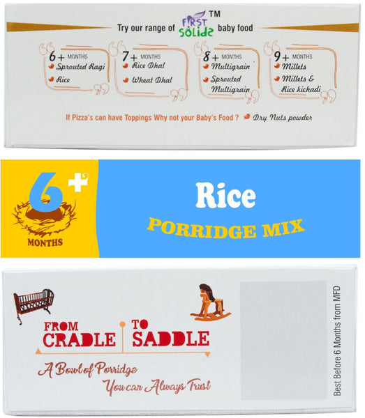 First Solids Organic Baby Porridge - Rice (6-24 Months)