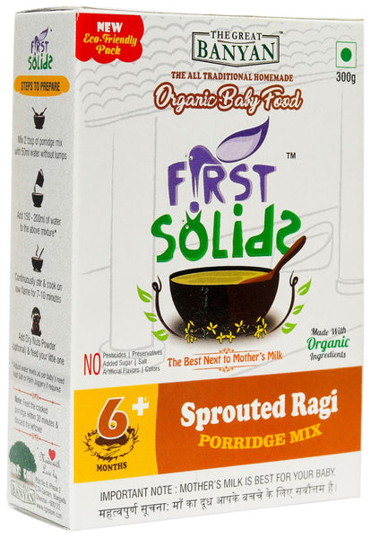 First Solids Organic Baby Porridge - Sprouted Ragi (6-24 Months)