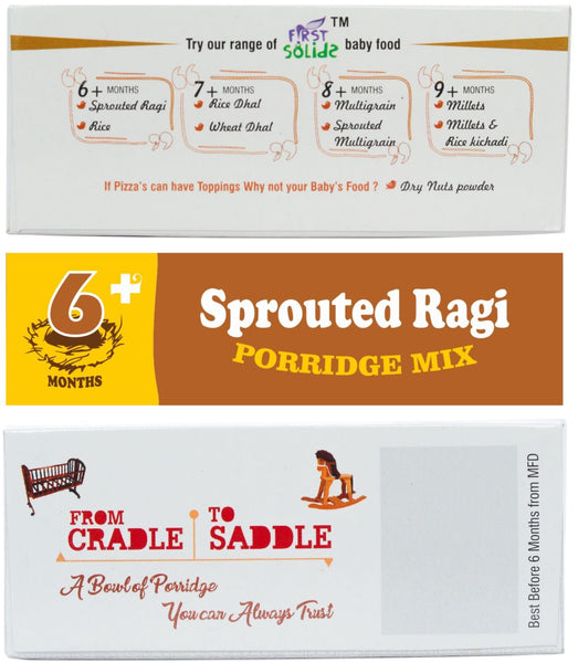 First Solids Organic Baby Porridge - Sprouted Ragi (6-24 Months)