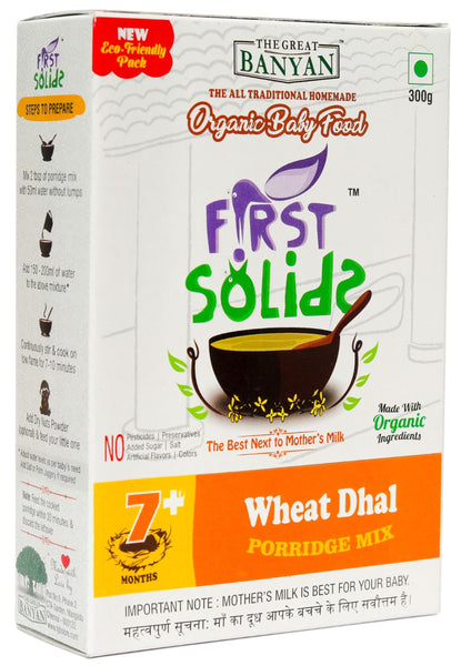 First Solids Organic Baby Porridge - Wheat Dhal (7-24 Months)