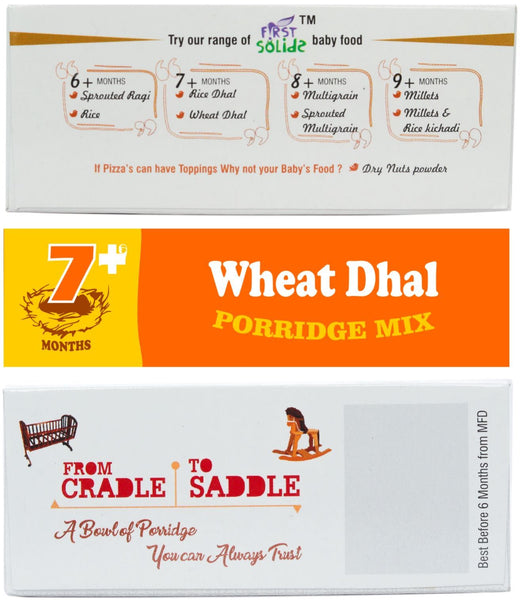 First Solids Organic Baby Porridge - Wheat Dhal (7-24 Months)