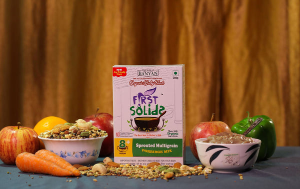 First Solids Organic Baby Porridge - Multigrain & Sprouted Multigrain Combo Pack of 2 (8-24 Months)