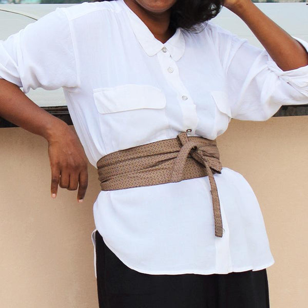 Peach Obi Women's Belt (Fair Trade, Low  wastage )