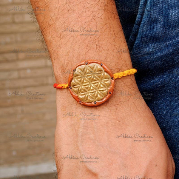 Plantable Clay and Seed Rakhi - Flora Mandala