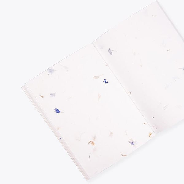 Floral Paper Notebook made from Cotton Waste (A5) - 80 Pages
