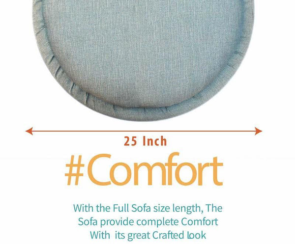 Eco-Friendly Pouffe/Backless Sofa/ Footrest Made With Recycled Tyres - Light Blue