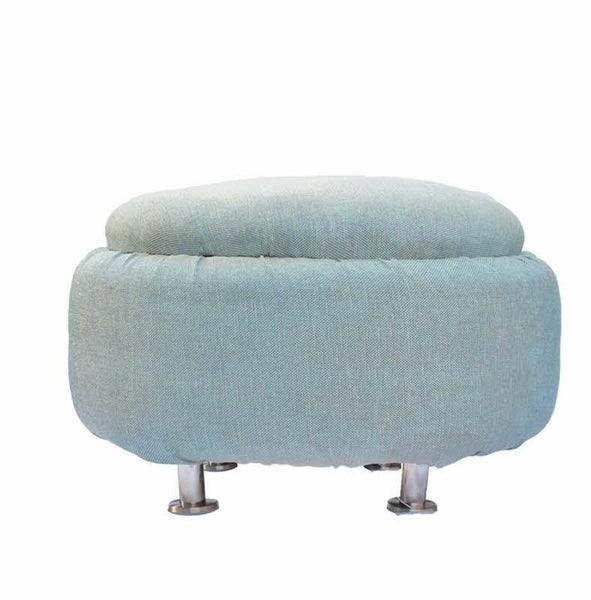 Eco-Friendly Pouffe/Backless Sofa/ Footrest Made With Recycled Tyres - Light Blue