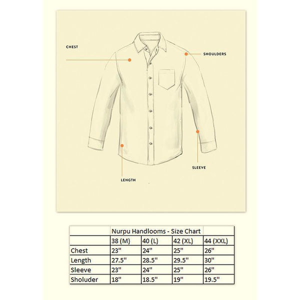 Full Sleeve White Shirt (Plain) Handcrafted by Traditional Weavers of Chennimalai village, TN