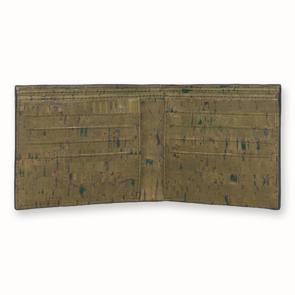 Cork  Fabric Men's Slimfold Wallet - Olive