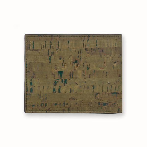 Cork  Fabric Men's Slimfold Wallet - Olive