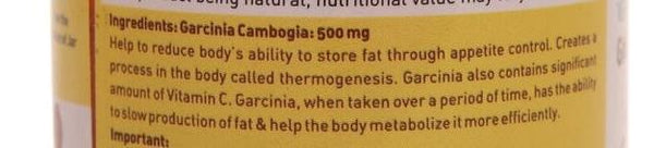 Garcinia Capsule 500mg 60 Capsule