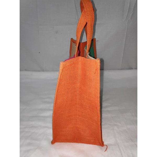 Jute Gift Bag -Orange from Agiripalli, Andhra Pradesh