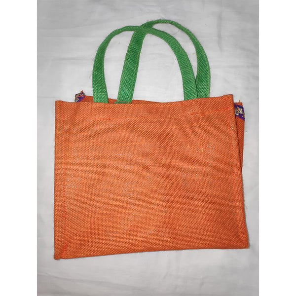 Jute Gift Bag -Orange from Agiripalli, Andhra Pradesh