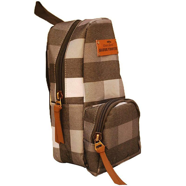 Upcycled Mini Backpack - Grey hecks