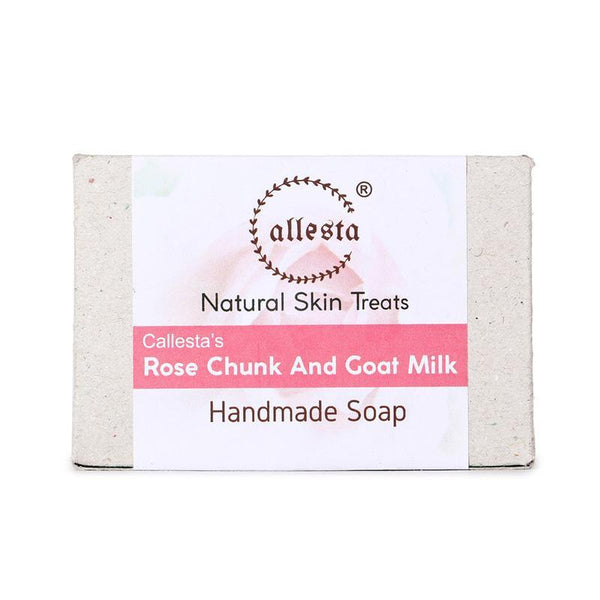 Natural Goat Milk and Rose Chunk Soap, 100g