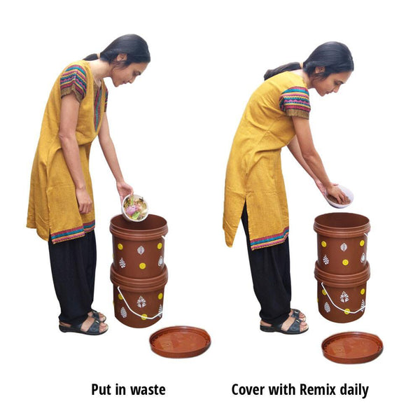 Gobble Duo 2-Tier Indoor Mini Home Composting Kit