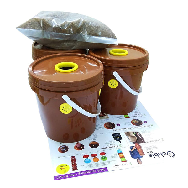 Gobble Solo 3-Tier Indoor Mini Home Composting Kit (for One person)