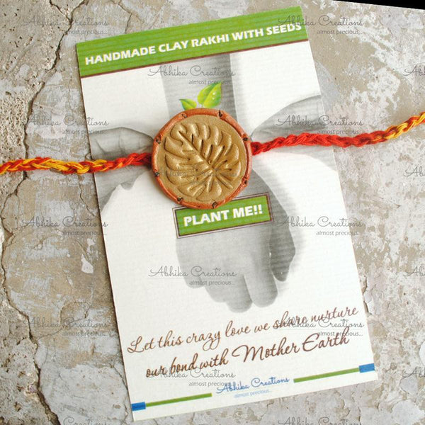 Plantable Clay and Seed Rakhi - Goodluck Leaf
