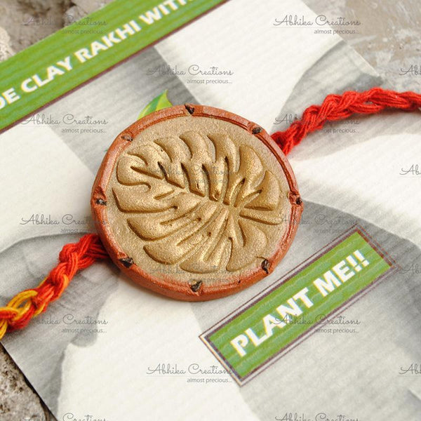 Plantable Clay and Seed Rakhi - Goodluck Leaf