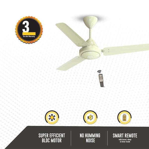 Energy Saving Ceiling Fan - 1200 mm, 3 Blade, Remote Controlled (Gorilla Efficio)