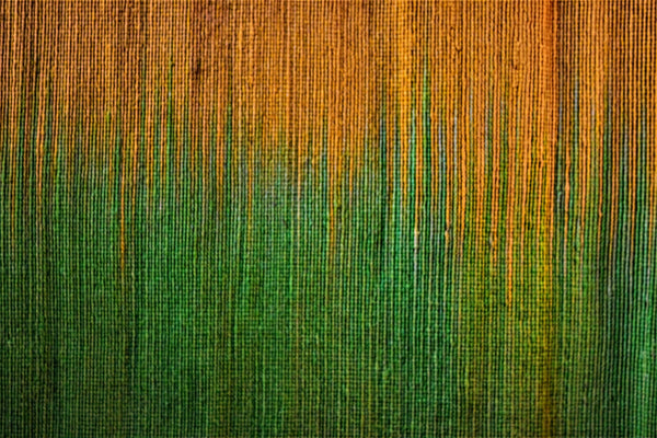 Set of Handwoven Hibiscus Fibre Runner and 6 Placemats (Green and Yellow)