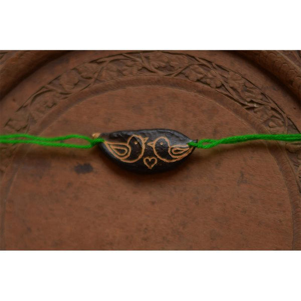 Plantable Seed Rakhi - Green Birds (Pack of 2)
