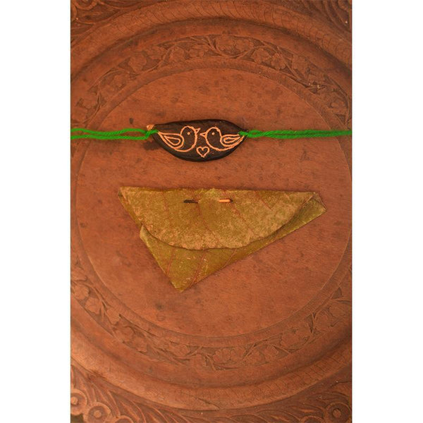 Plantable Seed Rakhi - Green Birds (Pack of 2)