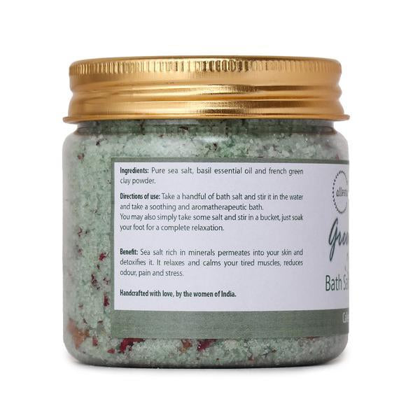 Green Clay and Basil Bath Salt, 150g