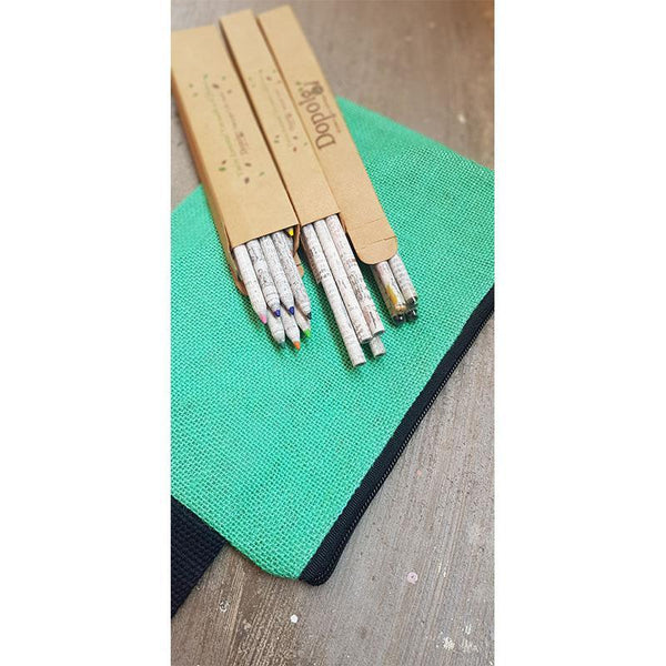 Green Dopo Set Small -  Assorted Pencils made from recycled newspaper (3 packs)