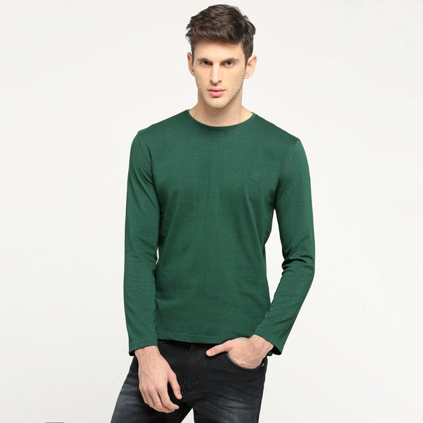 100% Organic Cotton Full Sleeve T-shirt - Gratify Green