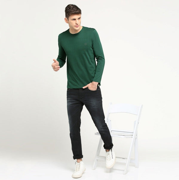 100% Organic Cotton Full Sleeve T-shirt - Gratify Green