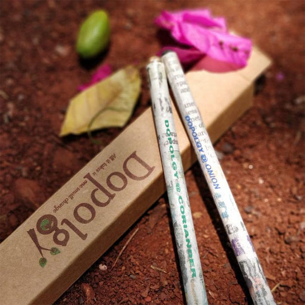 Greeny Pencils Pack - Assorted Pencils made from recycled newspaper (4 packs)