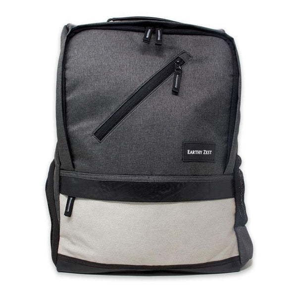 Upcycled Denim Unisex Backpack - Grey