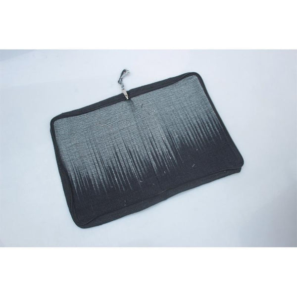 iPad Sleeve Made with Hibiscus Fibre - Grey with Flower Motif