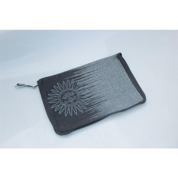 MacBook Air Sleeve Made with Hibiscus Fibre - Grey with Sun Motif