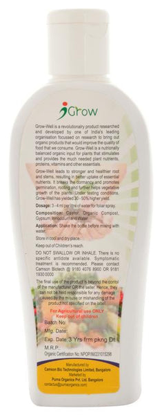 Grow Well Liquid Bio-Fertilizer for Plants , 180ml (Pack of 2)