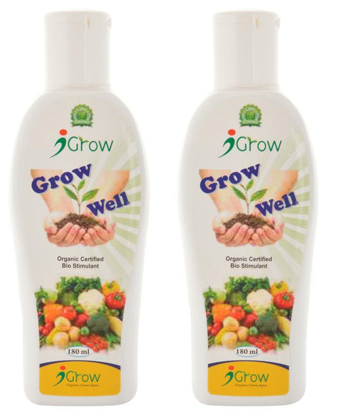 Grow Well Liquid Bio-Fertilizer for Plants , 180ml (Pack of 2)