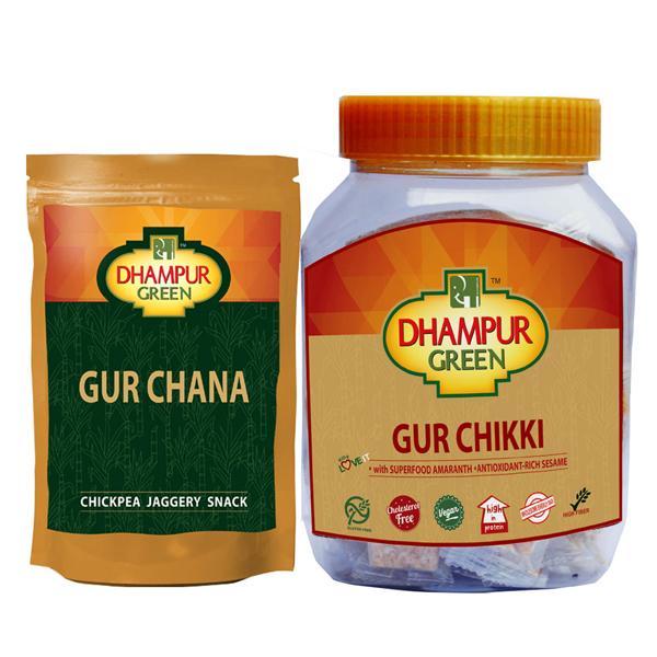 Gur Chikki and Gur Chana Combo (With Organic Jaggery), 300g