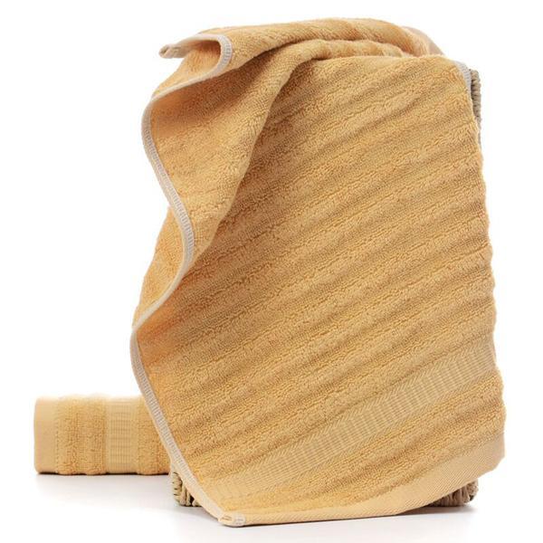 Ultra Soft, Absorbent and Anti-Microbial 600 GSM Sports/Gym Bamboo Hand Towel, Set of 2 - Golden Brown