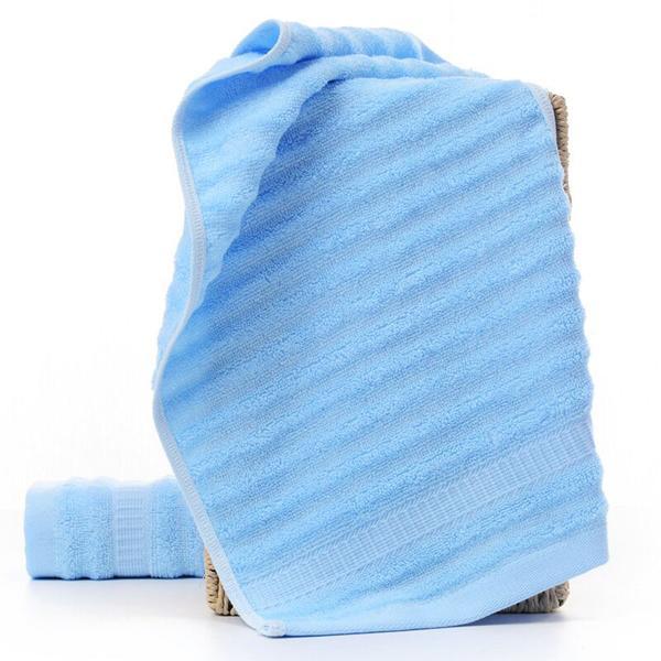 Ultra Soft, Absorbent and Anti-Microbial 600 GSM Sports/Gym Hand Towel, Set of 2 - Sky Blue