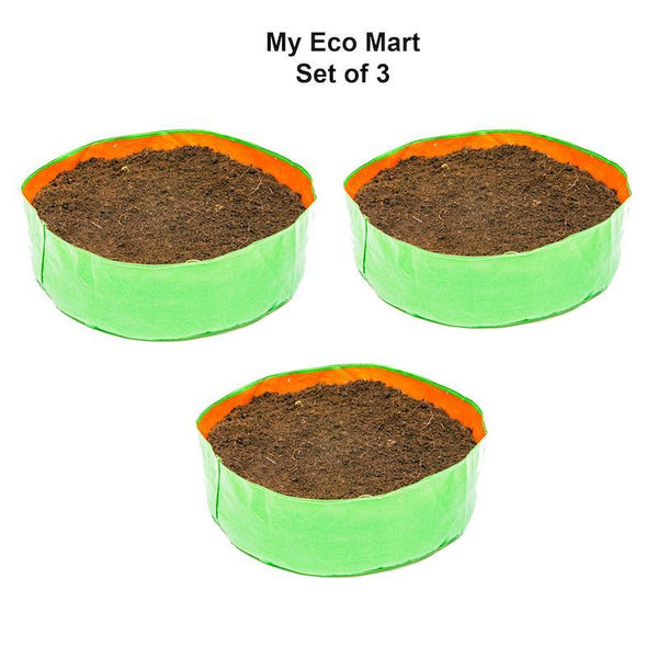 HDPE Grow Bags For Terrace Gardening - 46cm x 30cm (Pack of 3)